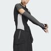 Adidas 2-In-1 Color Block Casual Round Neck Sports T-Shirt Women Tops Black JI7529