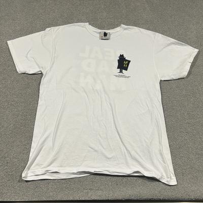 Real Bad Man T-Shirt Herren Größe L Hergestellt in den USA Weißes Grafik-T-Shirt Kurzarm RBM