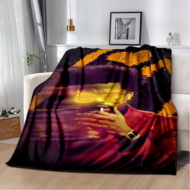 3D The Weeknd X.O R&B Singer Blanket,Soft Throw Blanket for Home Bedroom Bed Sofa Picnic Travel Office Cover Blanket Gift Kids