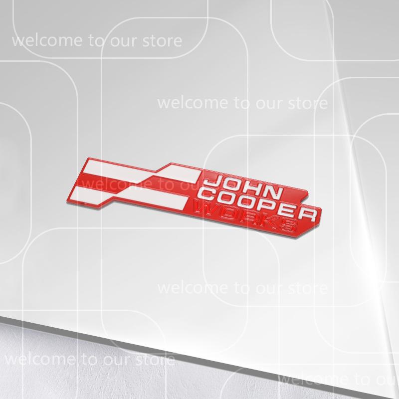 3D New JCW Car Sticker Front Grille Zinc Alloy Emblem For Mini Cooper S U25 J01 J05 Aceman F66 F65 F67 Rear Trunk Badge Decal