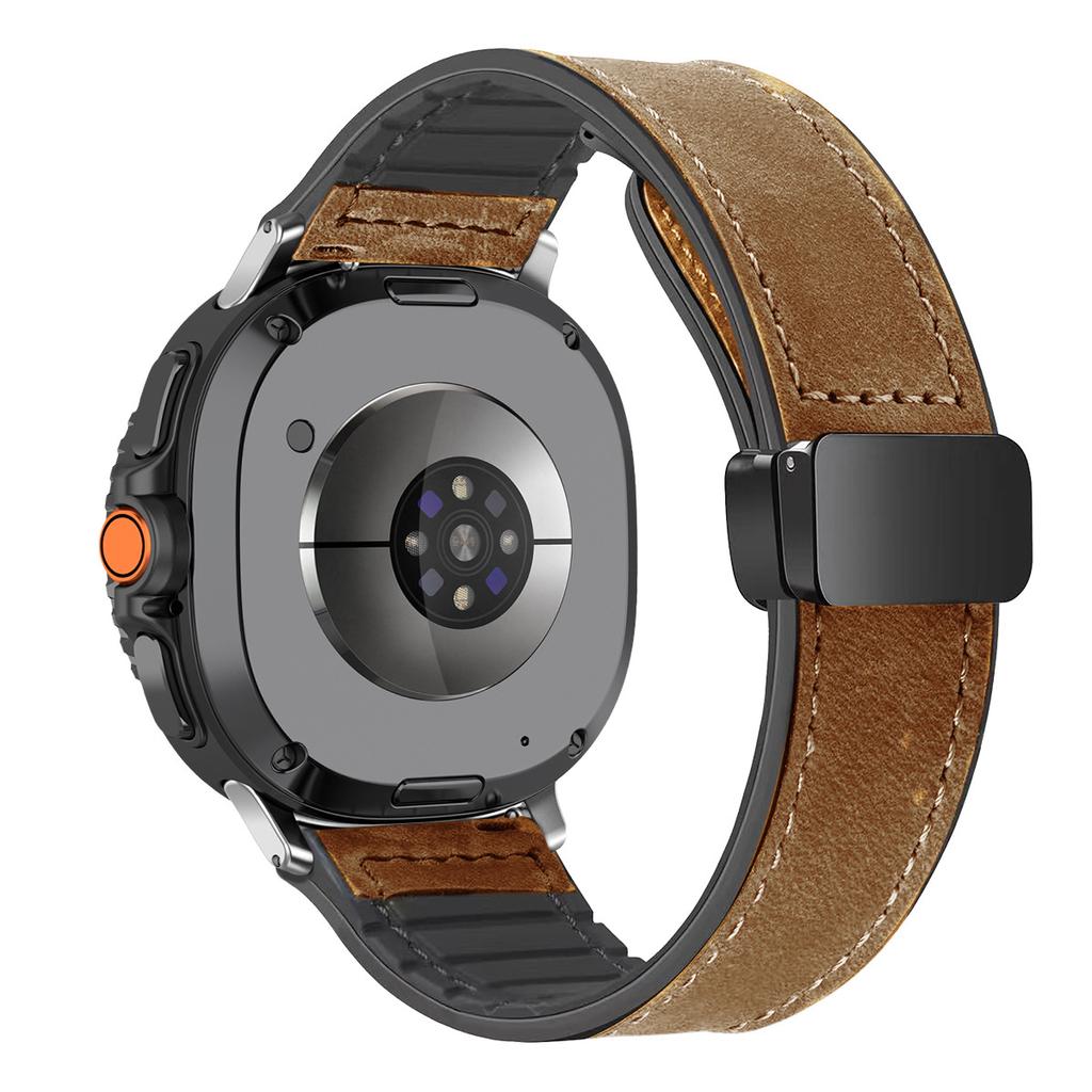 Leather Band for Samsung Galaxy Watch 8/8 Classic Magnetic Strap Silicone Bracelet for Galaxy Ultra 2025/7ultra Quick Fit Correa