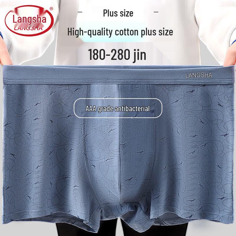 Langsha Men's Plus Size Cotton Boxer Briefs