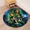 Matrix Printed Round Rug Carpet Chair Rug Area Rug Entryway Doormats,for Office Chair Living Room Bedroom Kitchen Room.