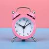 Retro Loud Alarm Clock Double Bell Mechanical Key Wound Silent Pointer Alarm Clock Night Light Clocks Home Decor  wall clock