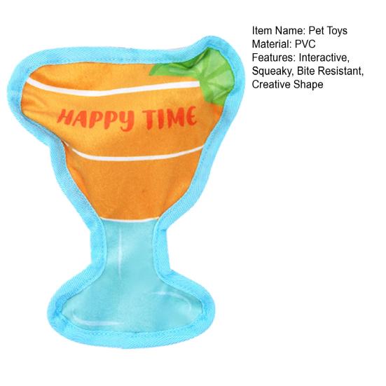 Interactive Pet Toys Thickened Oxford Cloth Bite Resistant Squeaky Dog Chew Toys with Sound Food Shapes Burger Pizza Popcorn for Teeth Cleaning Play