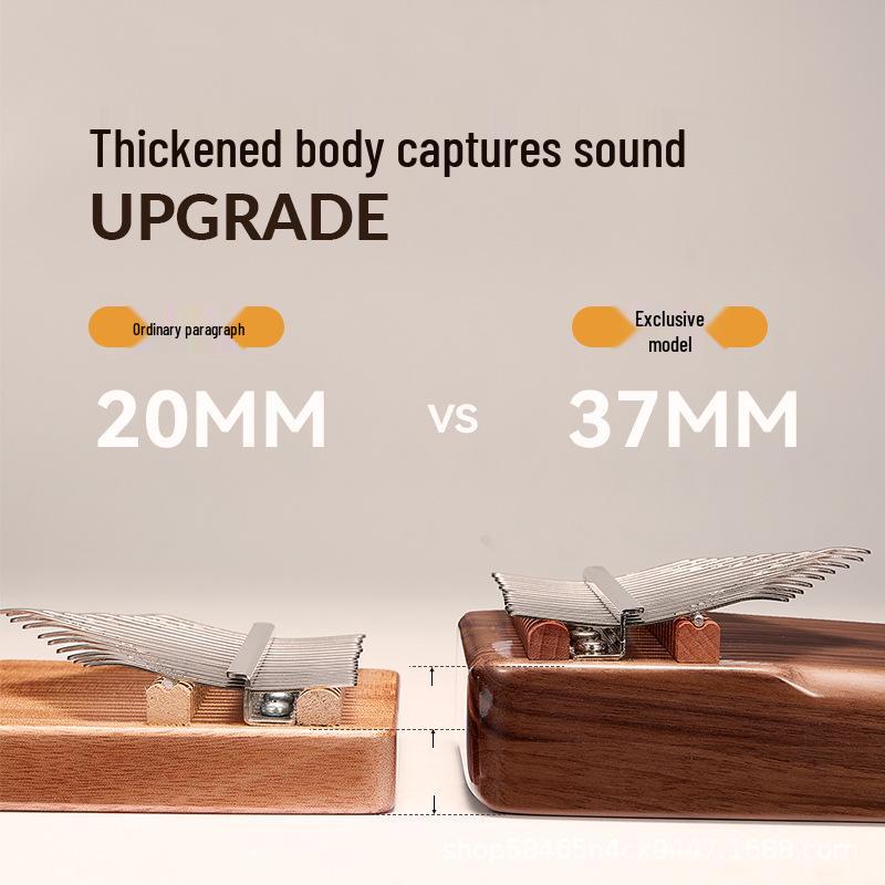 Russia Exclusive: 21-Key Black Walnut Kalimba Thumb Piano