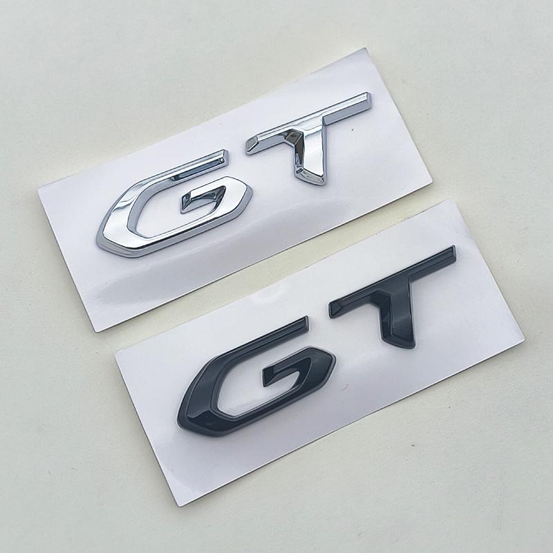 VZQR9 3D ABS Logo GT Emblem Letters Car Trunk Badge For Peugeot 208 2008 201 206 508 5008 207 408 4008 3008 308 GT Sticker Accessories