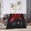 Picknick Black Sabbath Cartoon ozzy osbourne Decken Flugzeug Reise Flanell Bettwäsche Überwürfe Für Heimdekoration Warm Weich Tagesdecke