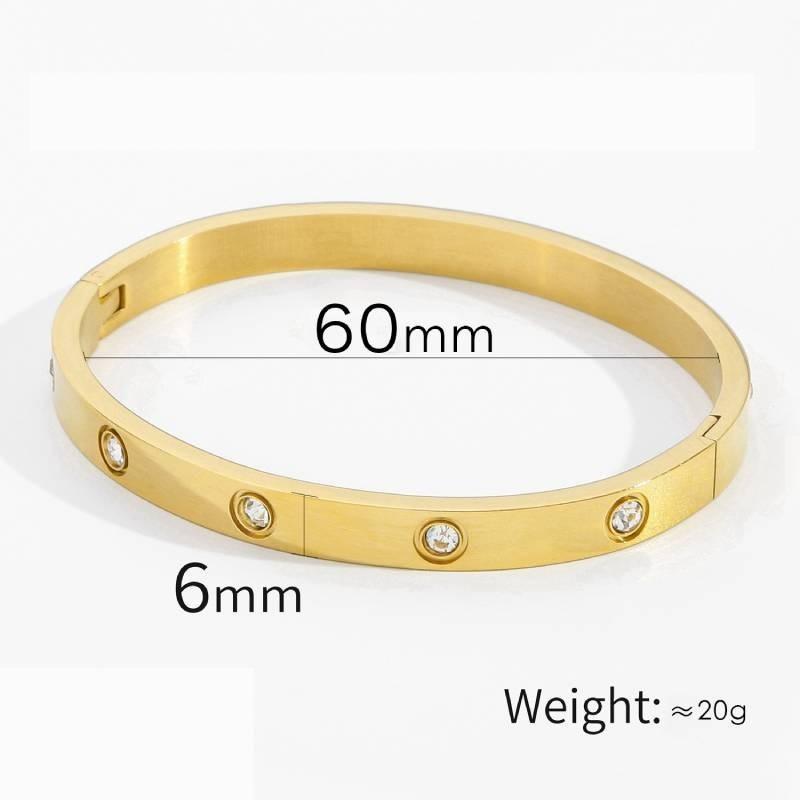 

Stud Gold Plated Bangle Created With Zircondia Crystals Women Jewelry Decoration Golden
