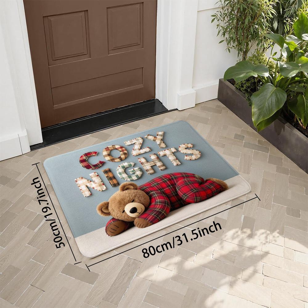 1pc Rural Christmas Doormat, The Perfect Floor Mat for Outdoor And Indoor, Enhancing House Decoration And Protecting The Floor M