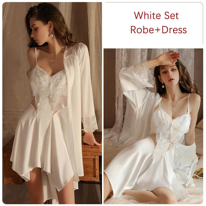 Pyžamový set Summer Sleeping Dámská Butterfly Mesh Mesh Košíčky podprsenky Sexy pyžamo