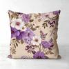 1 Pieces Purple And White Flower Patterned Decorative Throw Pillow Polyester Pillowcase, Sofa  Cushion Cov Headboard Pillow