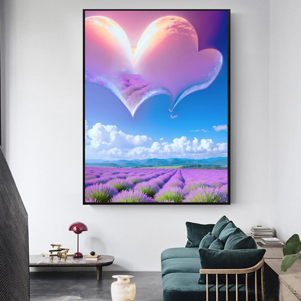 Nieuwe Aankomst Diamant Mozaïek Lavendel Bloem Vol Vierkant Rond Borduurwerk Liefde 5D DIY Schilderij Handgemaakt Cadeau