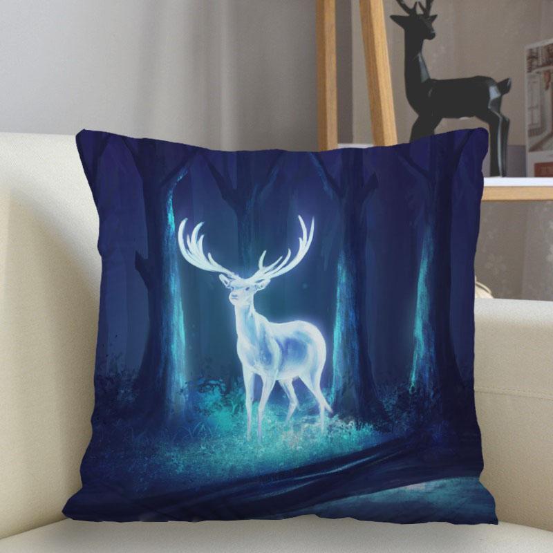 Bedroom Living Room Home Decor Cushion Cover Fantasy Fawn Art Pillowcase Square