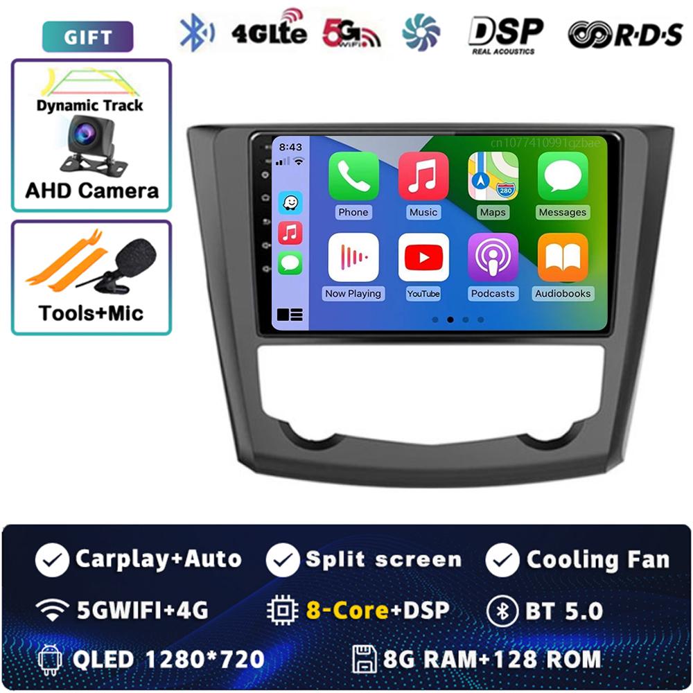Android 14 Carplay Autoradio für Renault Kadjar 2015 2016 2017 2018 2019 Multimedia-Video-Player Navigation GPS Stereo 2 Din DVD