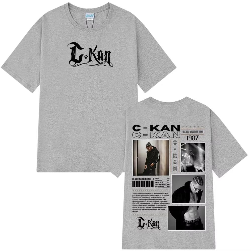 Singer Ckan Tour 2026 album graphics 100Cotton Mens Tshirt Fashion Hip Hop Oversized Retro Unisex Oneck Short Sleeve shirt