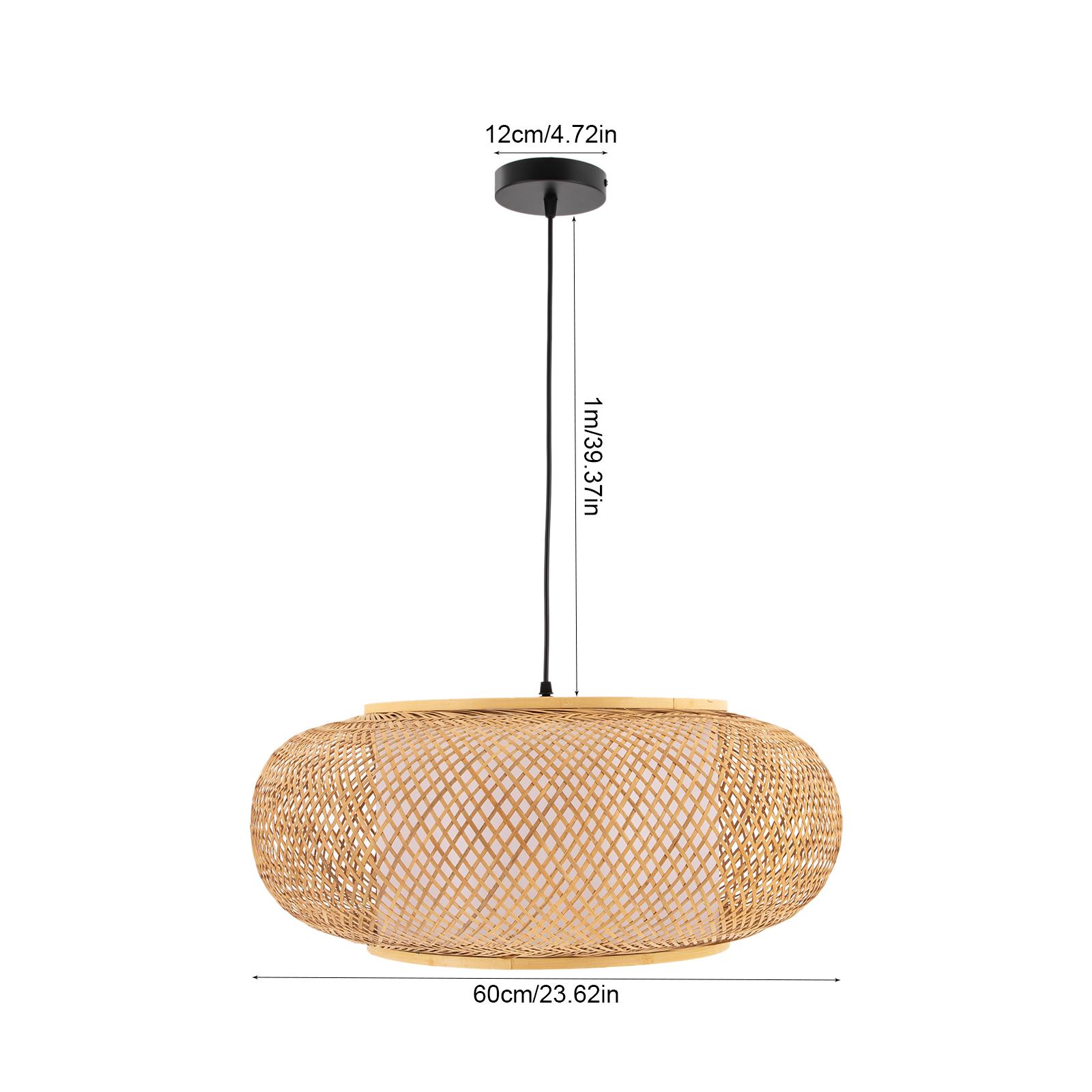 

Bamboo Pendant Light Ceiling Lamp Shade Hanging Light Fixture for Kitchen Island Living Dining Room Farmhouse Home Decoration