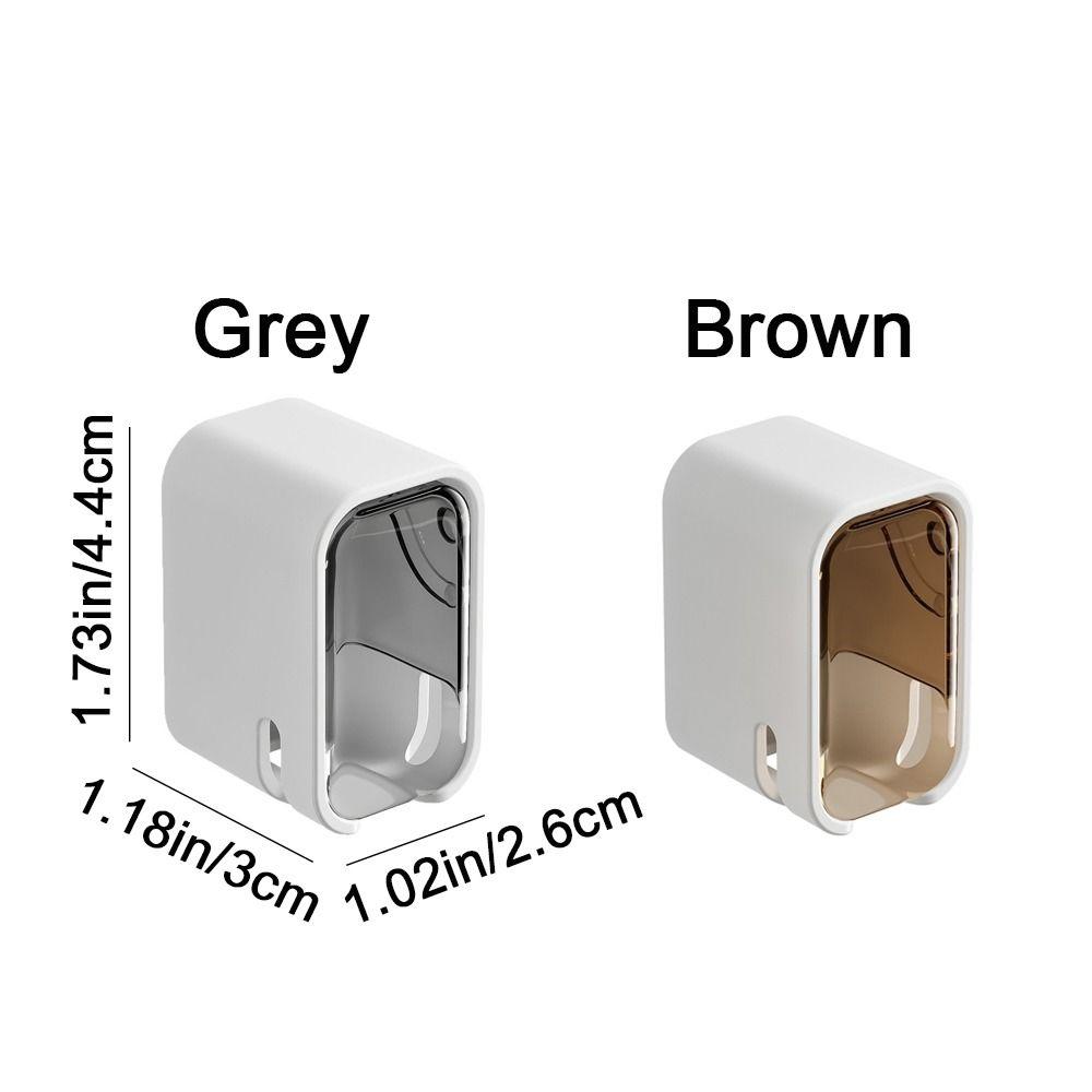 3Pcs Plastic Electric Toothbrush Storage Rack Wall Mounted Flip-top Tooth Brush Rack Dustproof Punch Free Toothbrush Holder