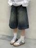 2000s Y2k Vintage Baggy Trousers Women Retro Wide Leg Jeans Pants Korean Streetwear Casual Oversize Washed Denim Shorts Summer