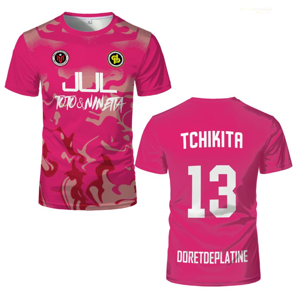 Maglia Estiva JUL Tchikita Youth Traspirante Asciugatura Rapida Allenamento Calcio T-shirt Uomo e Donna Moda Sportiva M
