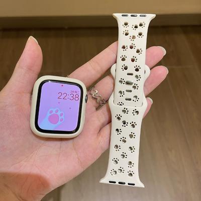 Straps for Apple Watch Band 45mm 44mm 42mm 40mm 41mm 46mm 49mm Silicone Correa Bracelet iWatch Series 10 8 9 7 6 5 4 3 SE Ultra