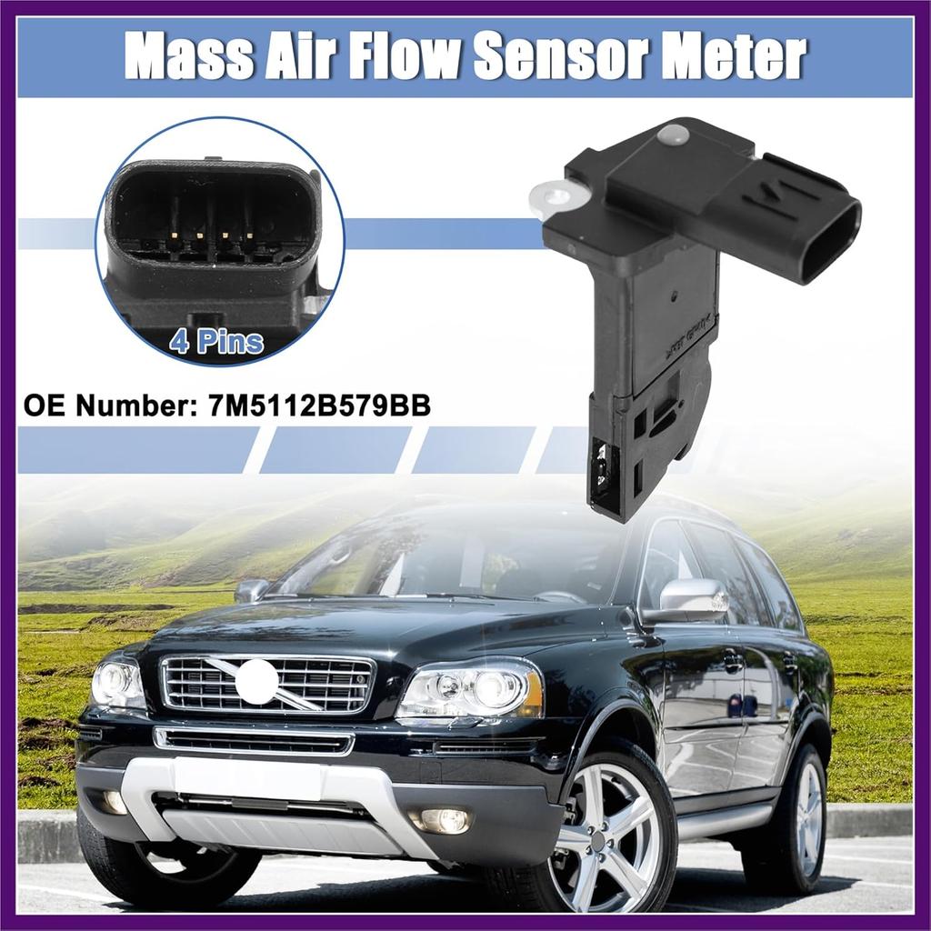 Mass Air Flow Meter Sensor MAF Sensor NO.7M5112B579BB for Ford Focus 2.0L 2012-2015 Premium Fit Design