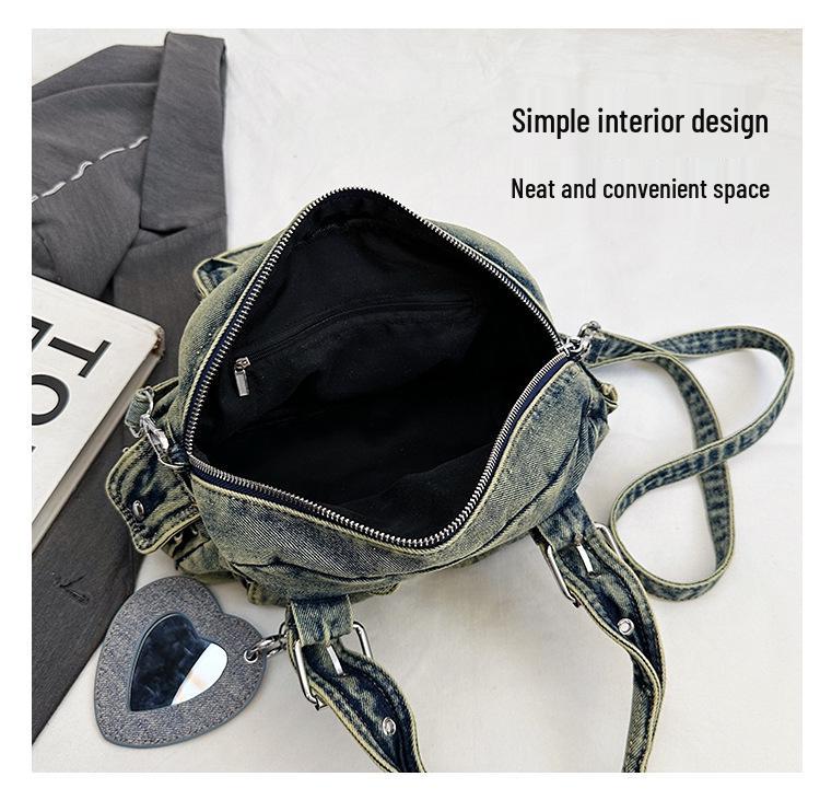 2025 Autumn Women's High-End Luxury Denim Shoulder Bag