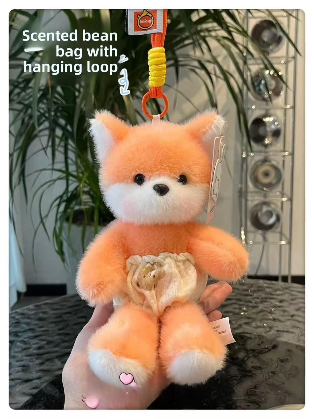 Plush Fox Aromatherapy Baby Toy With Scented Hanging Cord For Kids Comfort And Play Fox