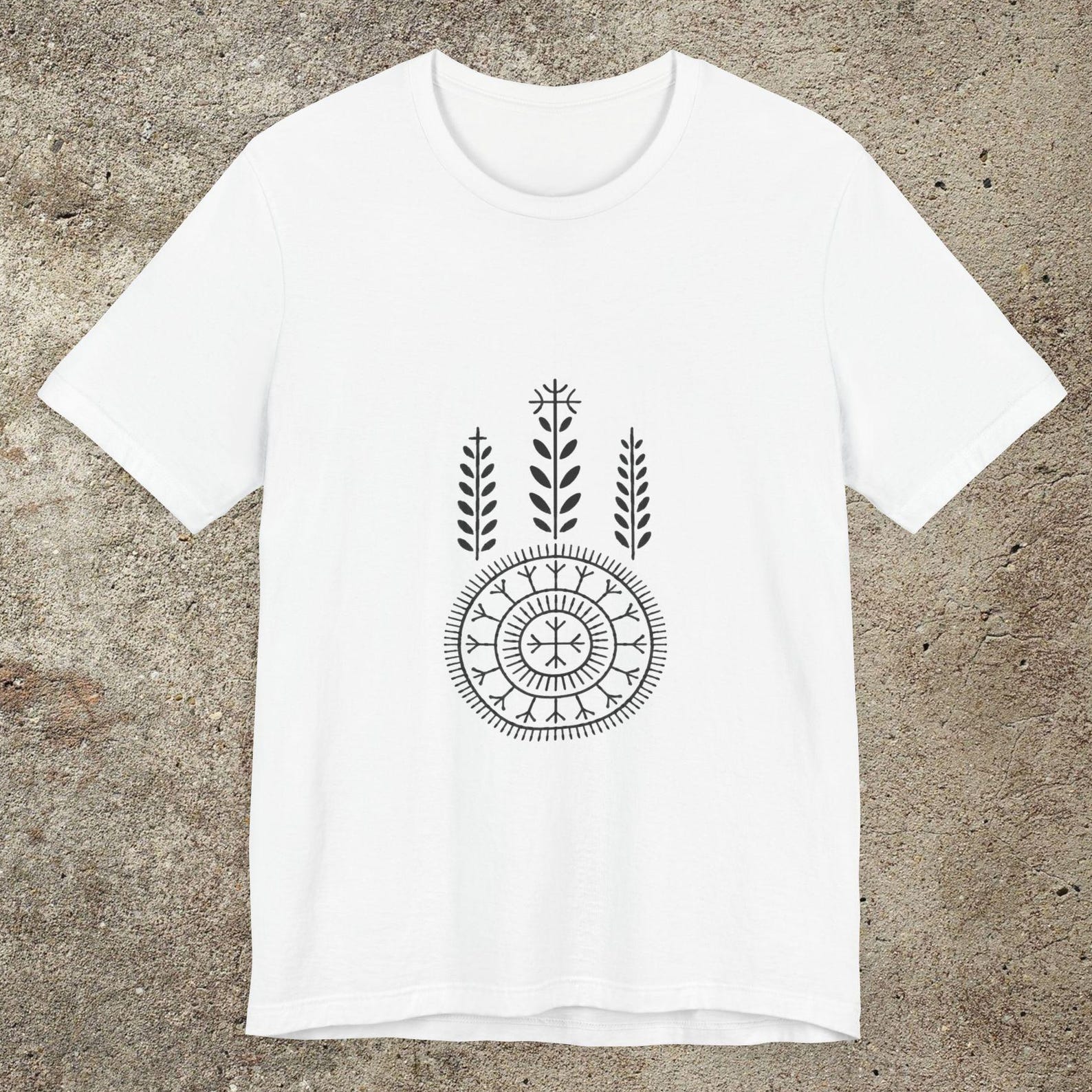 Traditional Croatian Tattoo, Sicanje Symbol, Occult Folk Tattoo Tee, Pagan Sun Cross T-Shirt 3XL