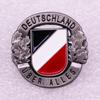 Germany Flag Pin Oak Leaves Brooch Vintage Black Deutschland Badge Deutsche Jewelry Men Patriot Gift