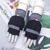 Flip Gloves Women's Autumn and Winter Wool Warm Adult Knitted Gloves Half-finger Dew Five-finger Jacquard Magic Hand Socks