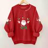 Ladies' Casual And Fashionable Round Neck Top With Christmas Print Hooded T-shirt Long Sleeved Sweatshirt