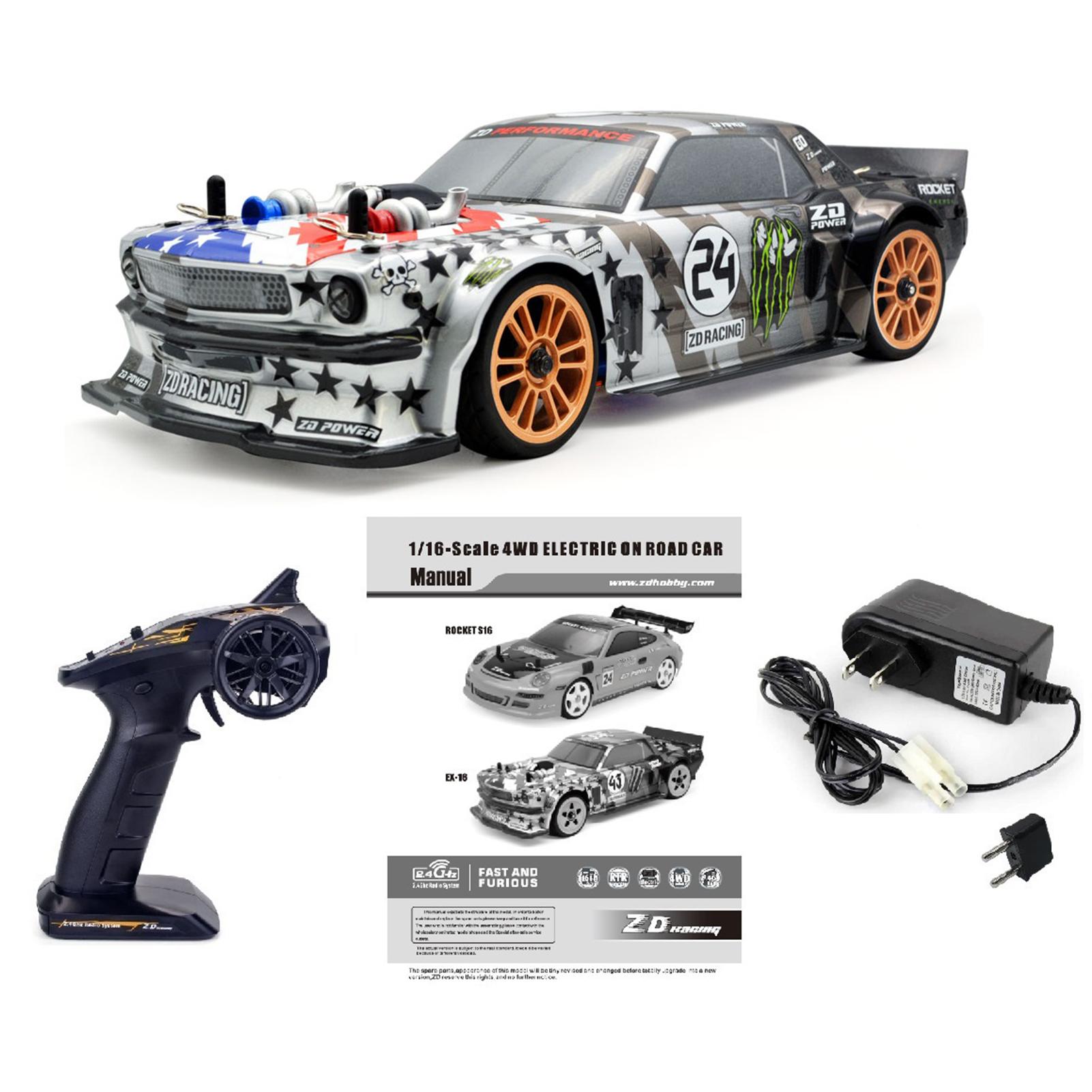 

1/16ZD Racing EX-16 Brushless/Brushed Flat Track Car 40km/h RC Drift Car 4WD Remote Control Vehicles 2.4Ghz RTR Full Scale Toy