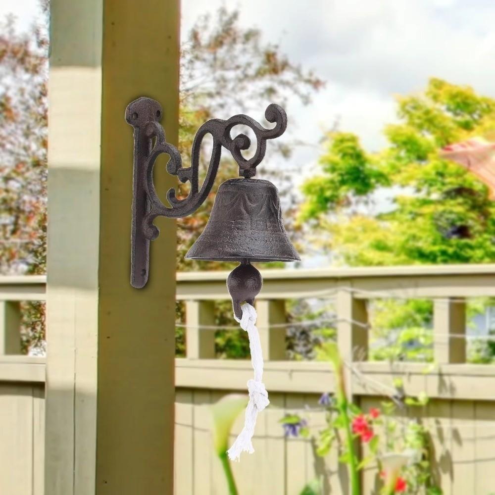 Metal Retro Outdoor Bell Rustic Wall Mounted Bell Welcome Decor Vintage Doorbell  Yard Decor
