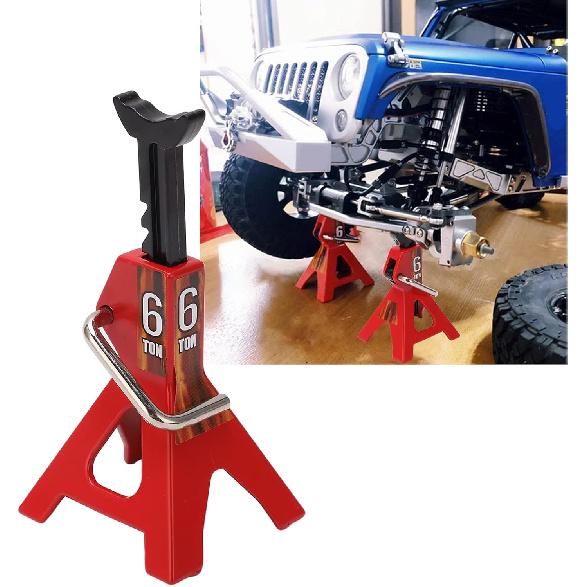 Simulation Jack Stand 75mm~102mm Adjustable Height RC Jack Stand Climbing Car Simulation Decorative Accessory Mini Lifting Jack for SCX10 D90 1/10 RC