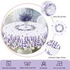 1 Piece Spring And Summer Purple Lavender Pattern Round Tablecloth, Flower Print Rectangular Tablecloth, Party Tablecloth, Home Table Decoration, Cour