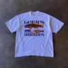 2024 Summer 100% Cotton Fun English Letter Fruit Print Retro Street Fashion Sports Leisure T-shirt