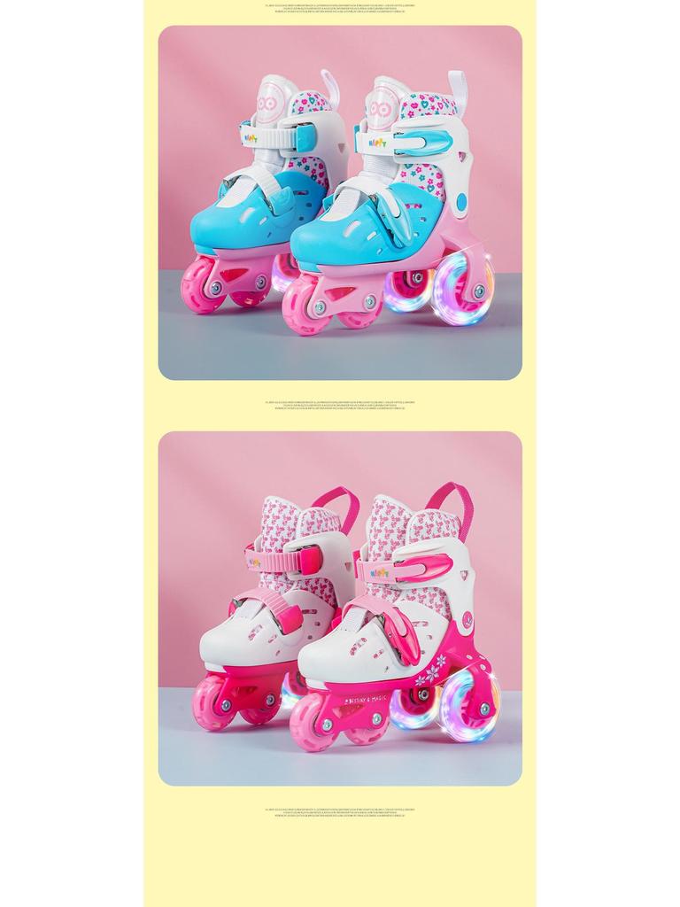 Nastavitelné blikající kolečkové brusle pro děti