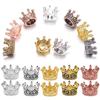 10~40 pièces Perles Espacement Libres en Alliage pour la Fabrication de Bijoux Bracelet DIY Accessoires faits à la Main Perles Forme Couronne Dorées Argentées TMZ