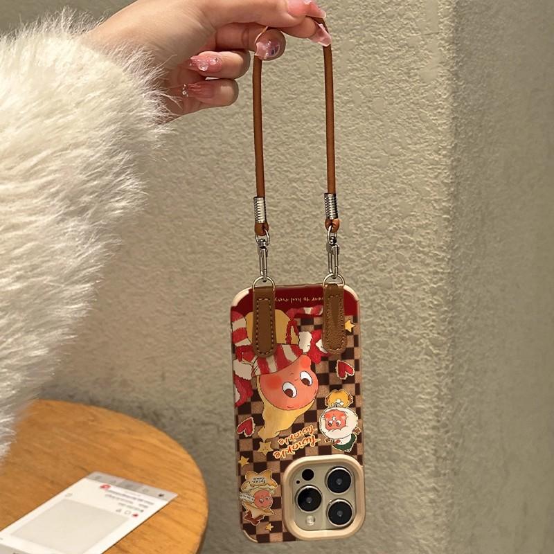 Christmas Scarf Star Man Autumn and Winter Women's Style with Lanyard for Apple 17/Air Phone Case for IPhone 16 Soft