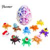Collectible Spider Toys Halloween Figurine, 3D Printed Articulated Joint with Glow Spooky Home Decorations in Dark Eggs, Decor for Party, Sensory