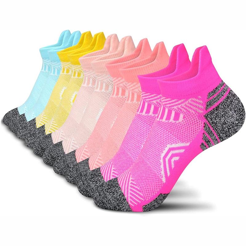 5 Pack Sport Ankle Womens Socks Athletic Running Compression Socks for Women Cozy Low Cut Performance Soft Tab Socks
