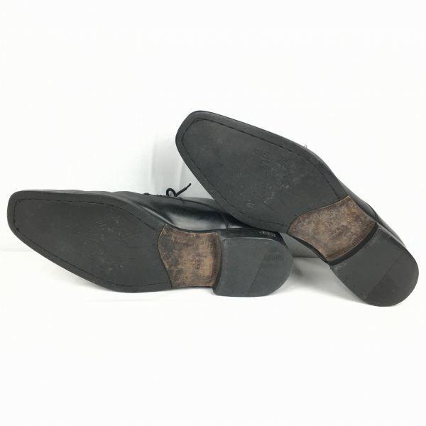 80s-90s Vintage G.C. Morelh Handmade Swirl Moc Business Shoes Black Size 43 27.5 Men's(USED)