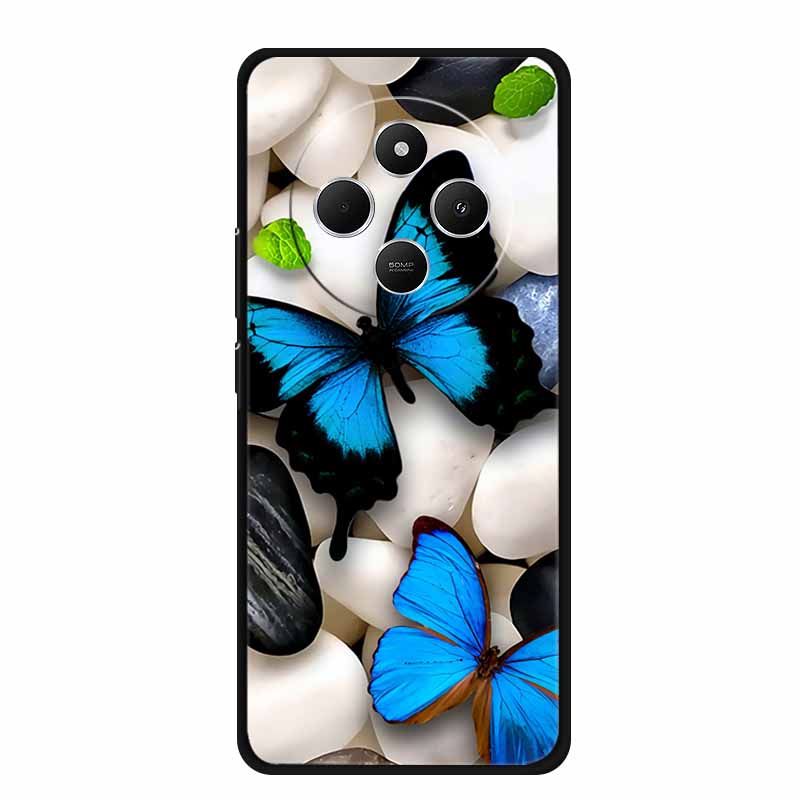 Phone Case For Xiaomi Redmi 14C Back Cover Case 14 C Black Silicone Soft Funda For Redmi 14C Case Redmi14C 6.88" Shockproof Bag