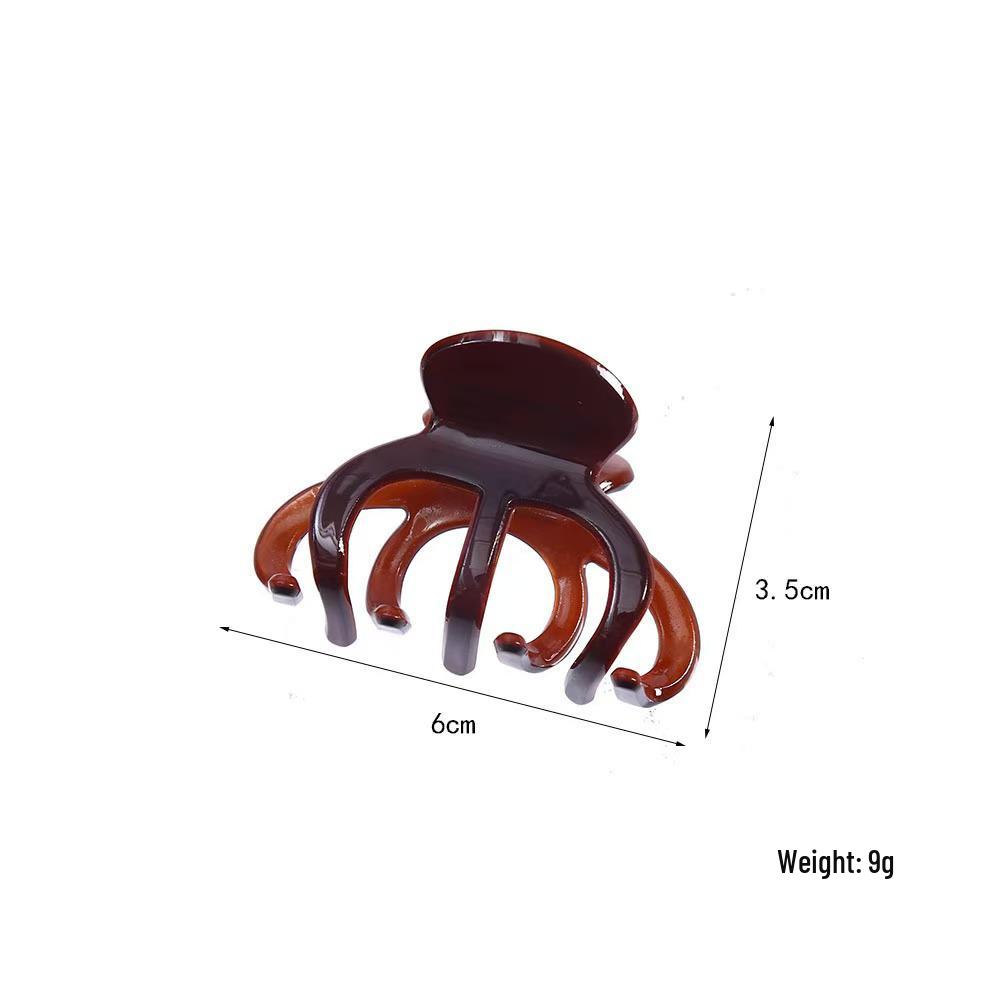 Korean Style Pumpkin Acetate Hair Claw Clip - Temperamental, Girly High-End Hair Accessory for Buns