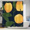 Leopard Print Shower Curtain Tangerine Orange Leaves Bath Decor for Home Decoration In Bathroom Accessories from Home Garden
