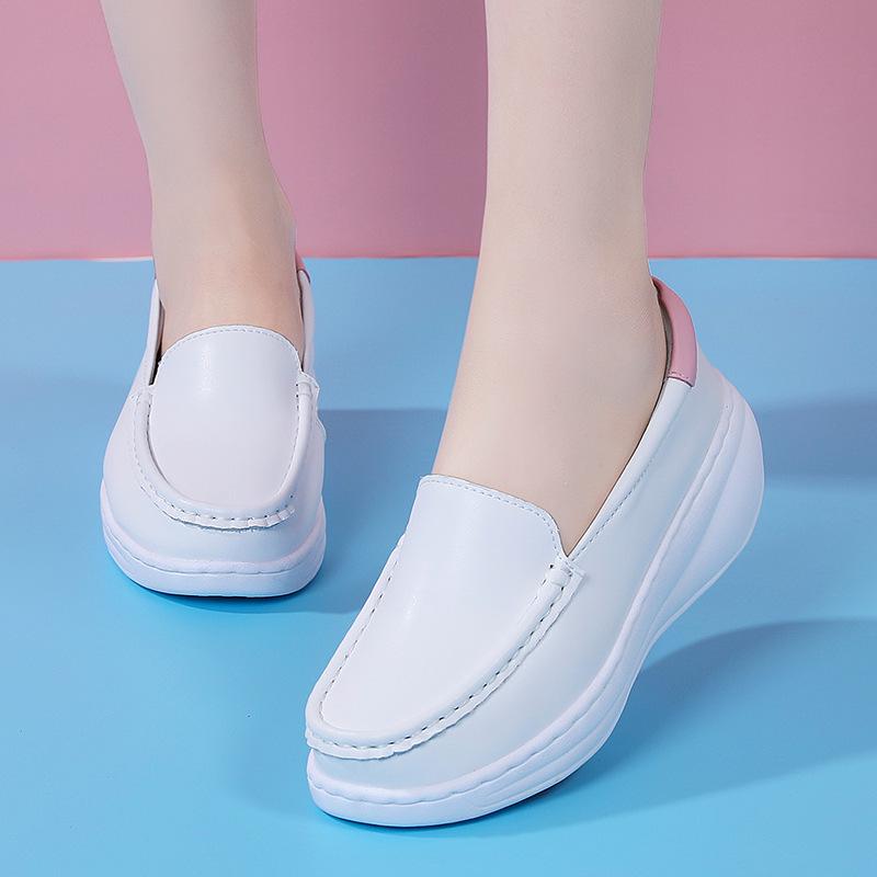Women's Breathable Soft Sole Nurse Shoes - Comfortable, Non-Slip, Anti-Odor, Heightening, Thick Sole for Medical Staff