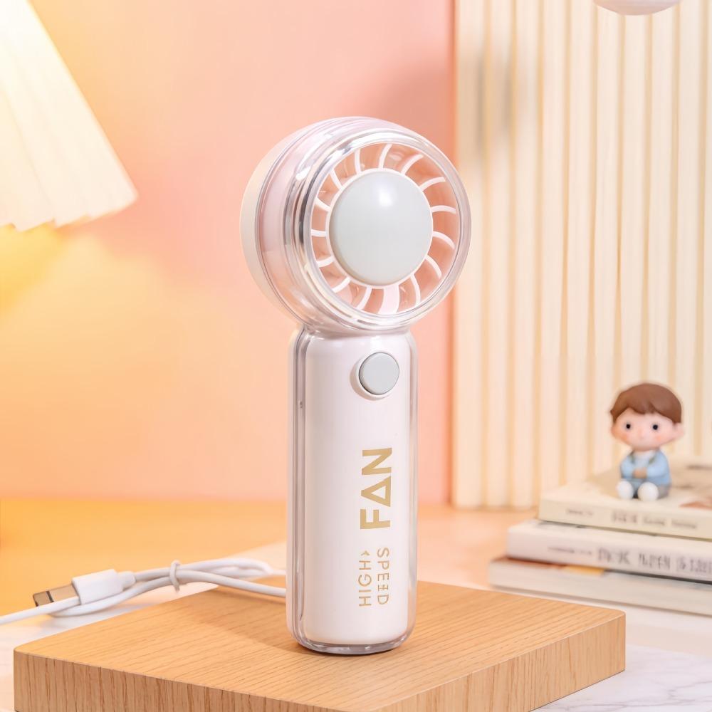 

3 Wind Speeds USB Rechargeable Fan Rechargeable Cooling Fan Transparent Fan Travel Companion 2