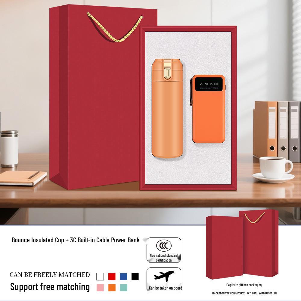 Custom Logo Insulated Mug Gift Set for Company Events and Customer Souvenirs