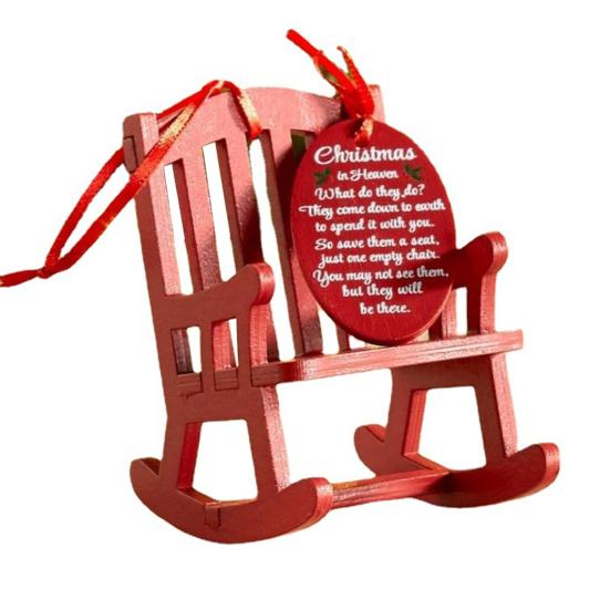 Rocking Chair Fine Workmanship Delicate Exquisite Christmas Decor Mini Rocking Chair for Home